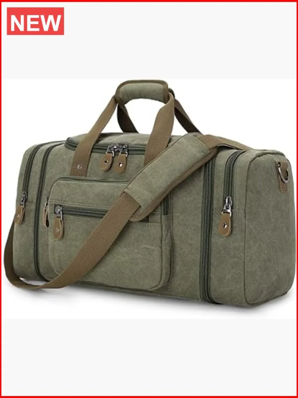 Canvas Duffle 60L Weekender Overnight Bag Travel Luggage